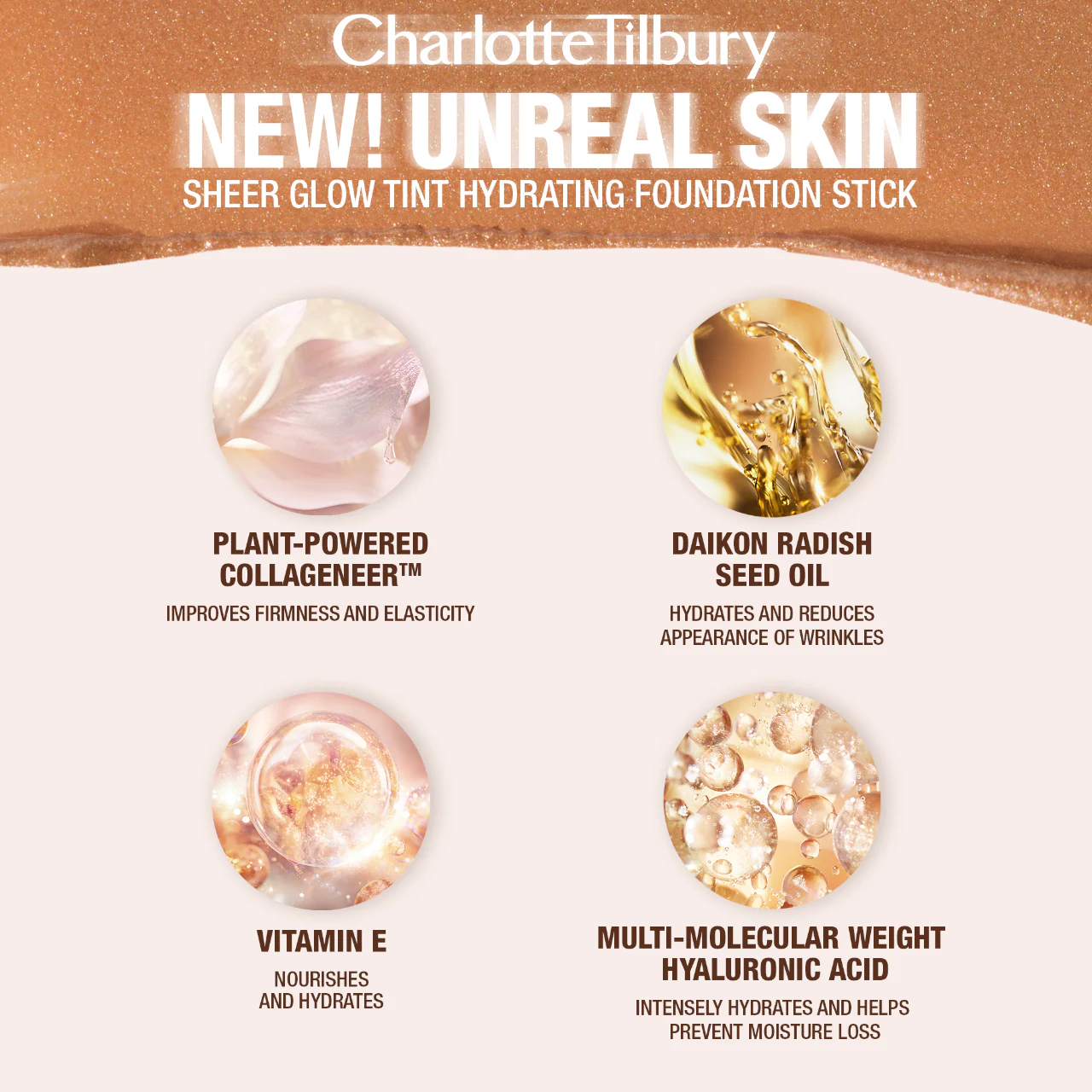 CHARLOTTE TILBURY Unreal Skin Sheer Glow Tint Hydrating Foundation Stick купить в Beauty Storage. Быстрая доставка по России и СНГ.