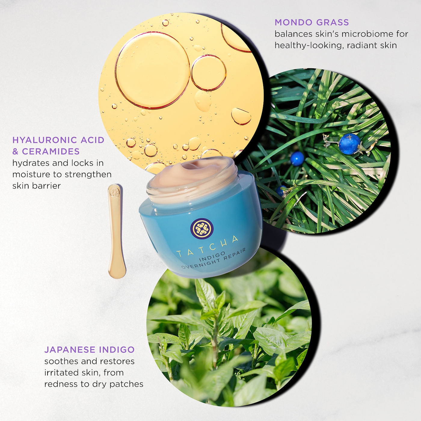 TATCHA Indigo Overnight Repair Serum in Cream Treatment купить в Beauty Storage. Быстрая доставка по России и СНГ.