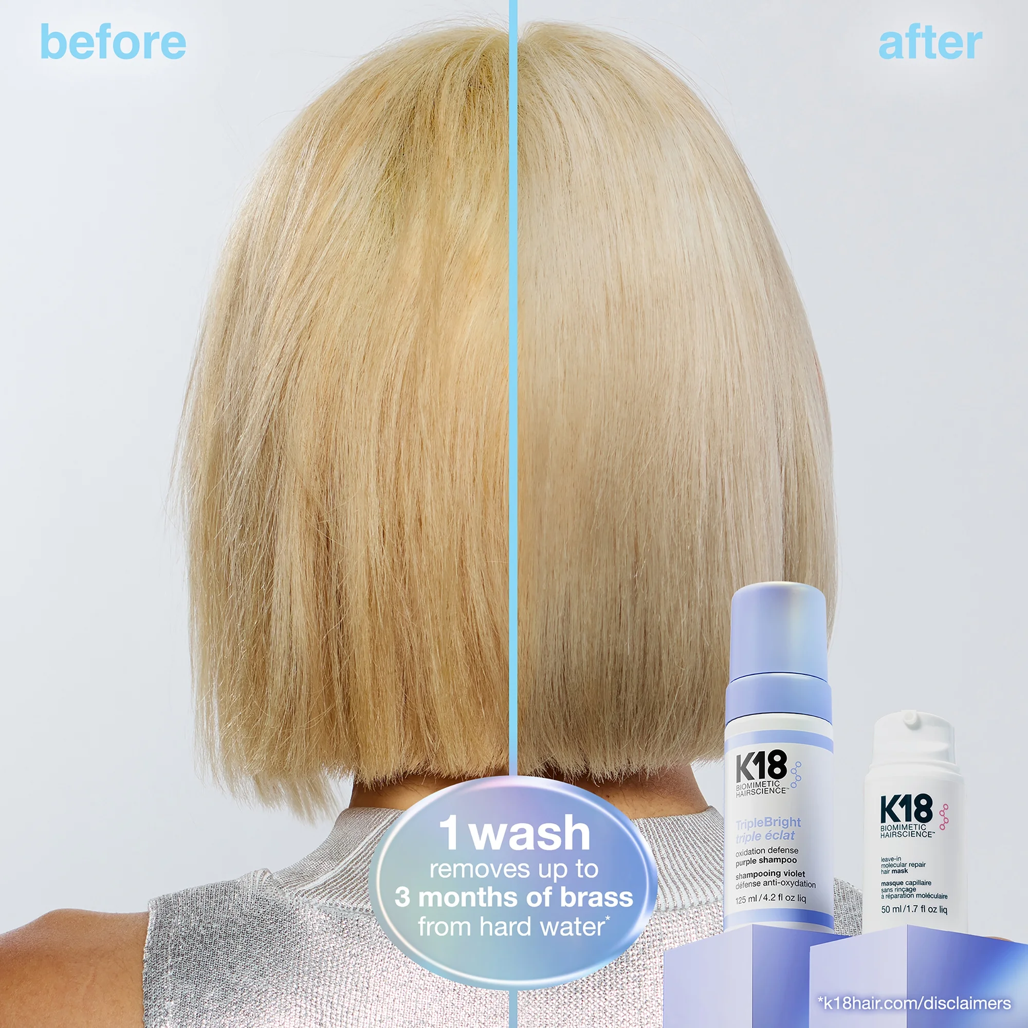 Купить K18 BIOMIMETIC HAIRSCIENCE TripleBright Oxidation Defense Purple Shampoo на Beautystorage.ru. Быстрая доставка по России и СНГ.
