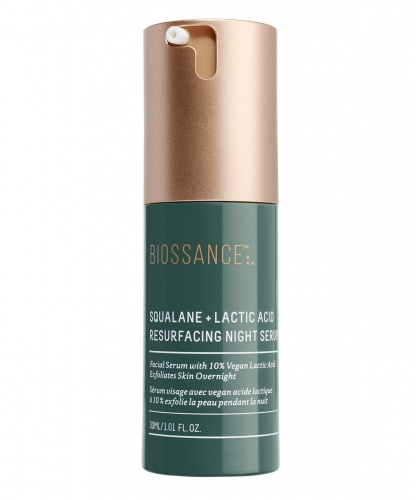 BIOSSANCE Squalane + 10% Lactic Acid Resurfacing Night Serum
