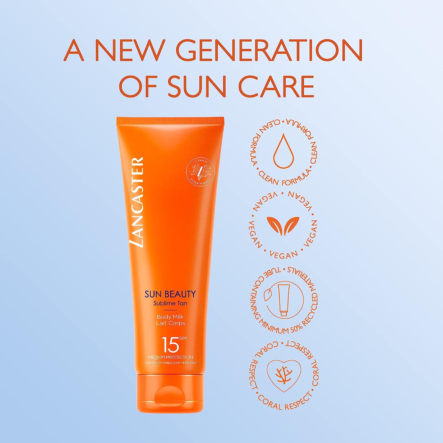 LANCASTER Sun Beauty Body Milk SPF15 купить в Beauty Storage. Быстрая доставка по России и СНГ.