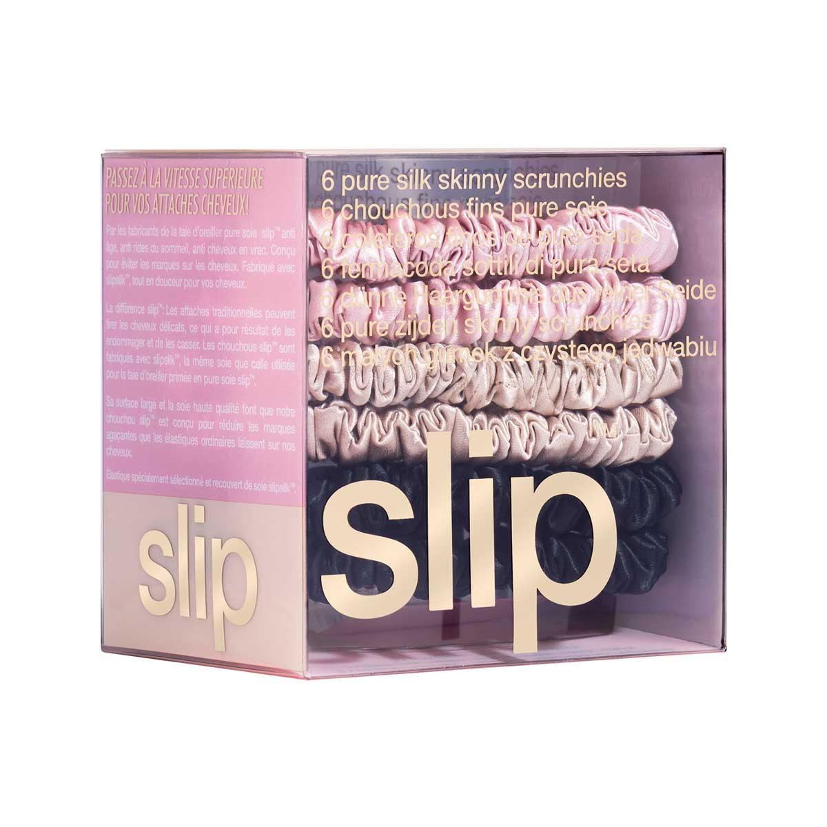 SLIP Silk Scrunchie Skinnies Pink, Caramel & Black 6 Pack купить в Beauty Storage. Быстрая доставка по России и СНГ.