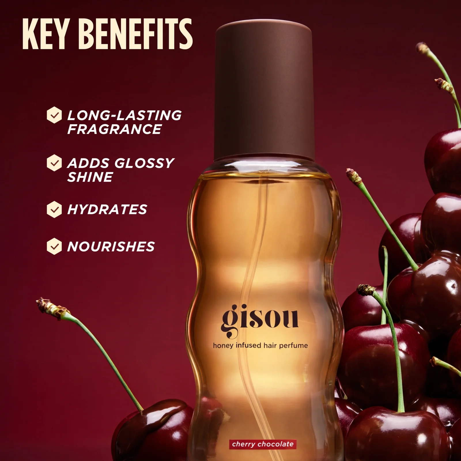 Купить GISOU Honey Infused Hair Perfume - Cherry Chocolate на Beautystorage.ru. Быстрая доставка по России и СНГ.
