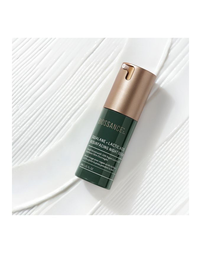 BIOSSANCE Squalane + 10% Lactic Acid Resurfacing Night Serum