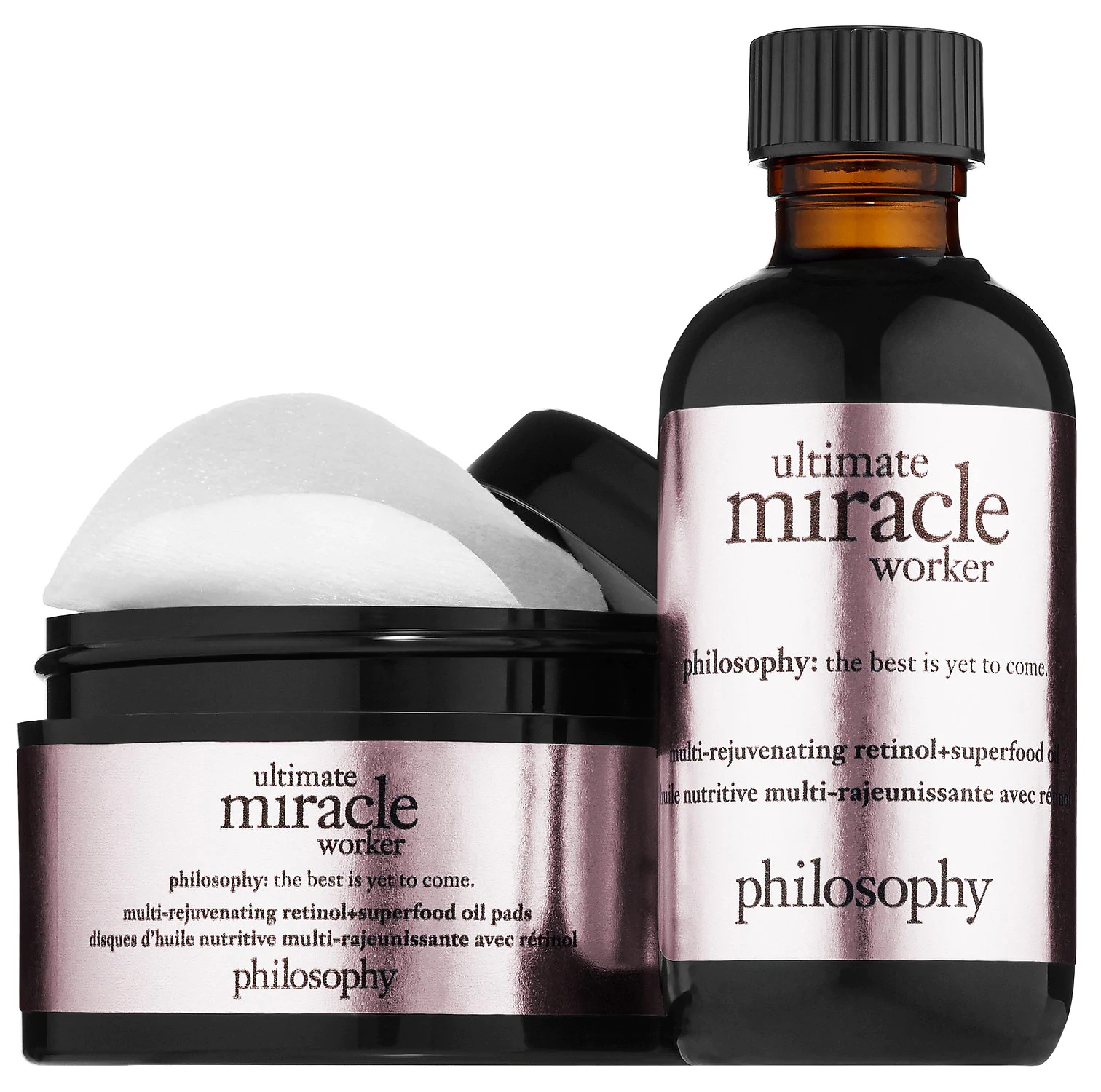PHILOSOPHY Ultimate Miracle Worker Multi-Rejuvenating Retinol + Superfood Oil and Pads