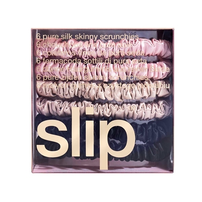 SLIP Silk Scrunchie Skinnies Pink, Caramel & Black 6 Pack купить в Beauty Storage. Быстрая доставка по России и СНГ.