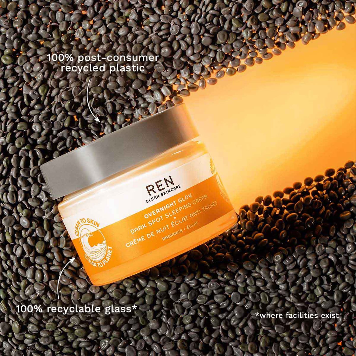 REN Clean Skincare Overnight Glow Dark Spot Sleeping Cream купить в Beauty Storage. Быстрая доставка по России и СНГ.