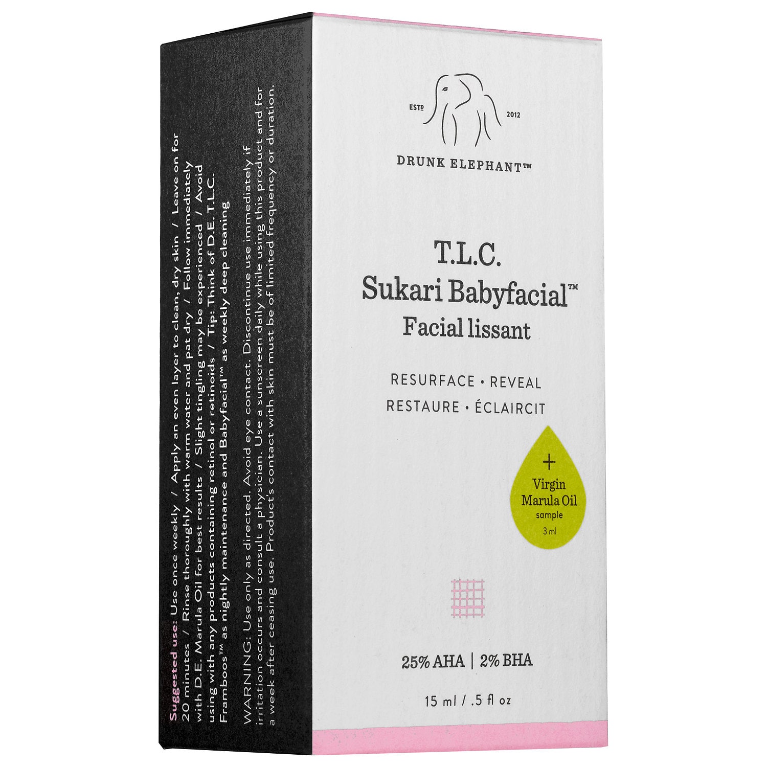 DRUNK ELEPHANT T.L.C. Sukari Babyfacial™ 25% AHA + 2% BHA Mask