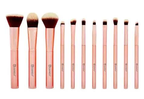 BH COSMETICS Metal Rose - 11 Piece Brush Set With Cosmetic Bag