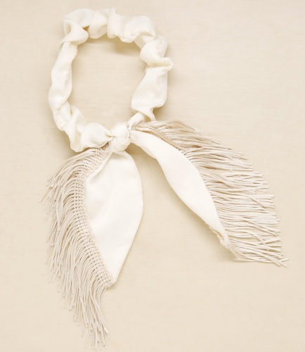 Best in the West Fringed Scrunchie in Cream