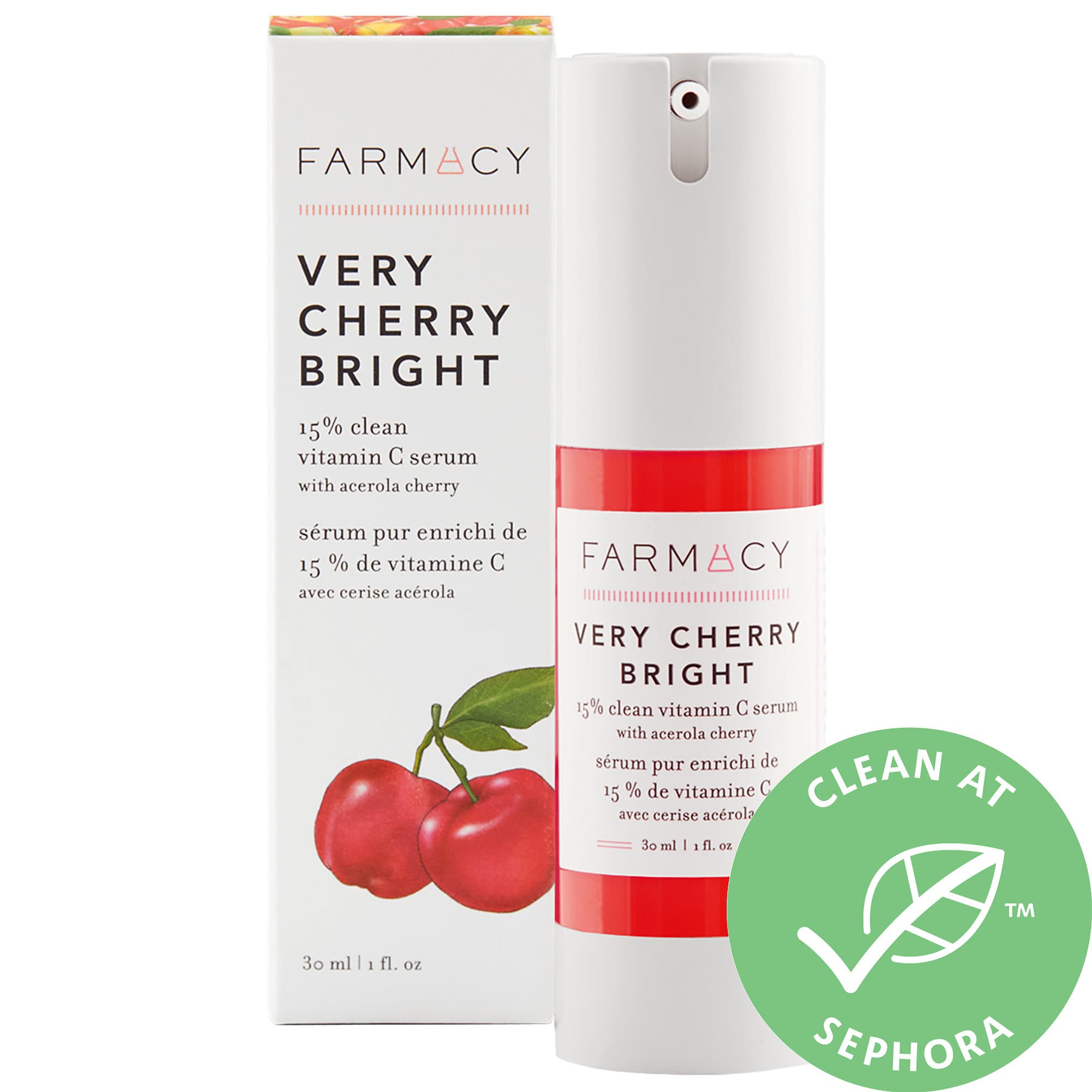 FARMACY Very Cherry Bright 15% Clean Vitamin C Serum with Acerola Cherry