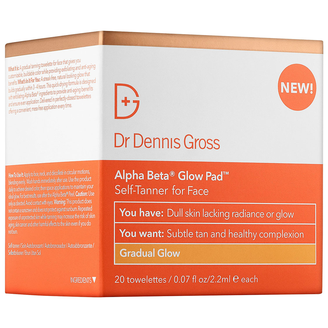 DR. DENNIS GROSS Alpha Beta® Glow Pad Self-Tanner for Face