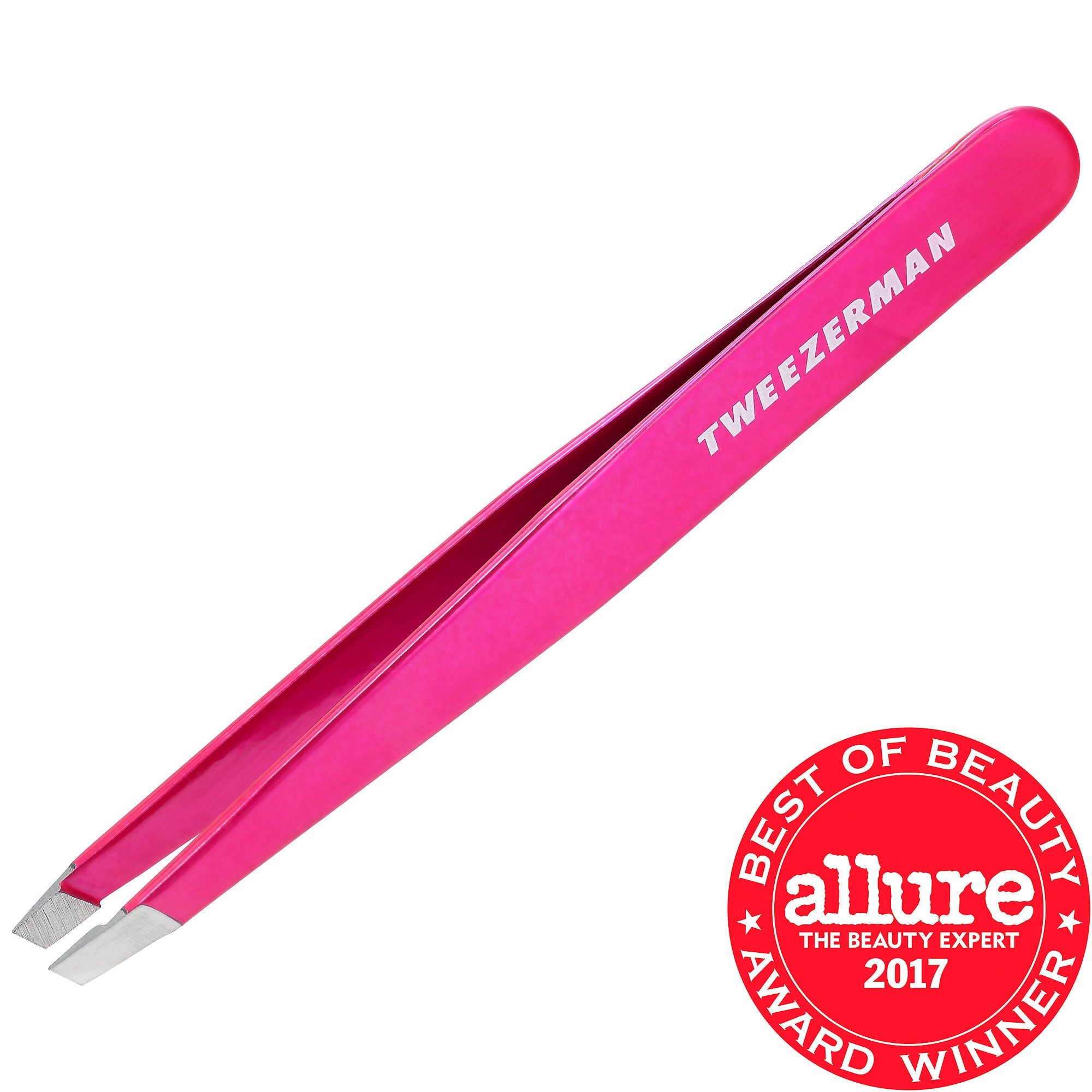 TWEEZERMAN Pink Perfection Pointed Slant Tweezer