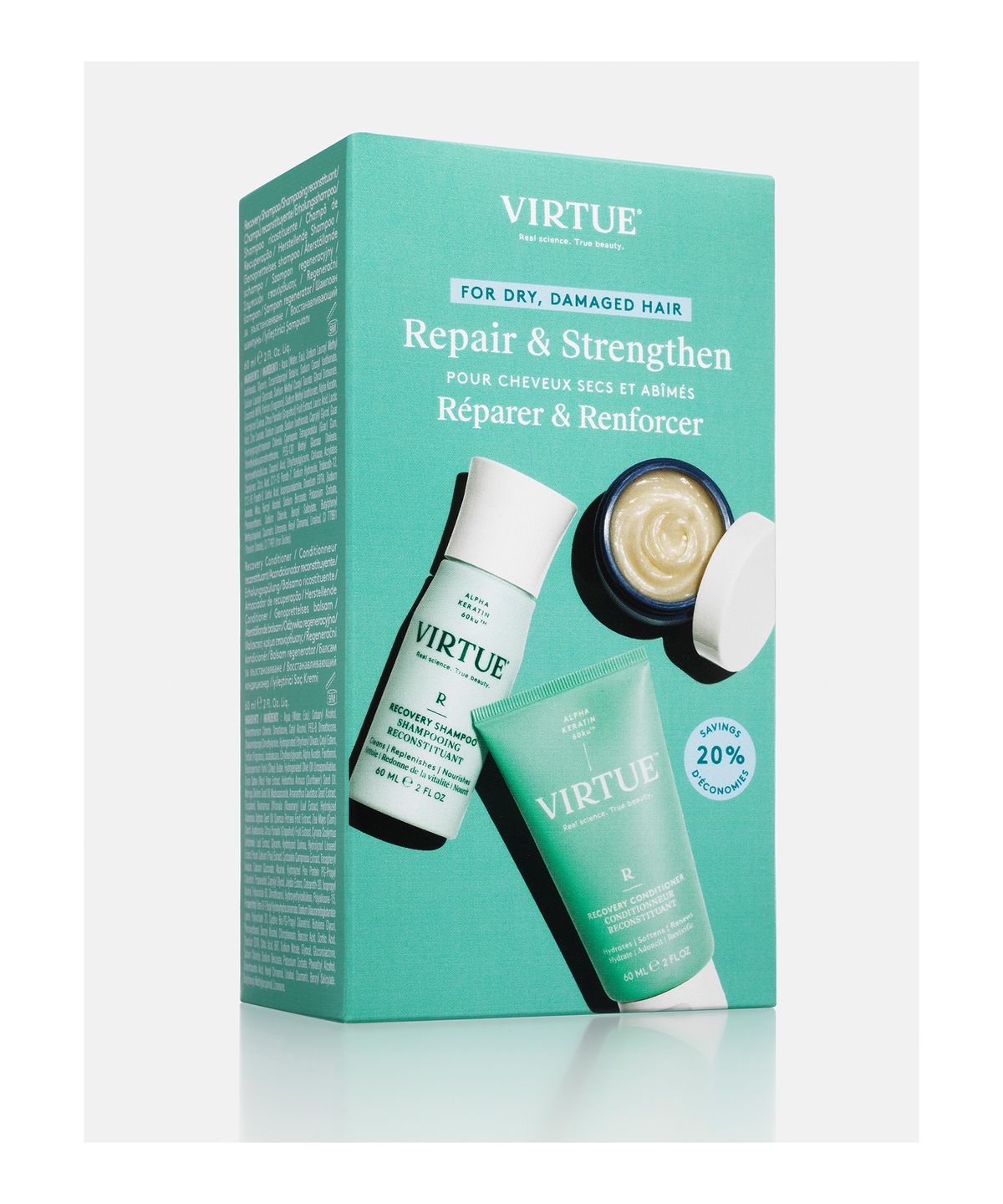 VIRTUE Discovery Kit - Repair & Strengthen (2 x 60ml, 15ml)