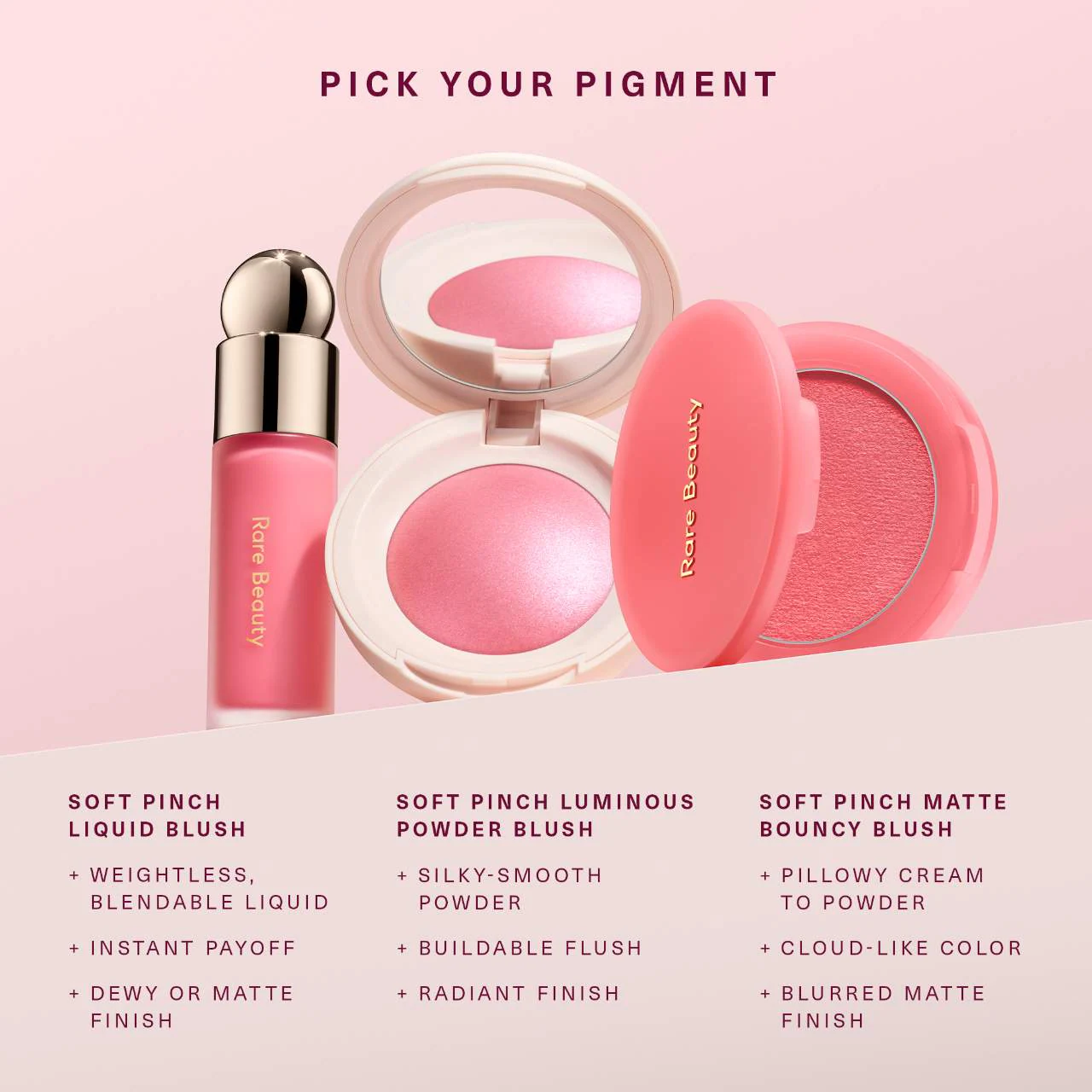 RARE BEAUTY BY Selena Gomez Soft Pinch Luminous Powder Blush купить в Beauty Storage. Быстрая доставка по России и СНГ.