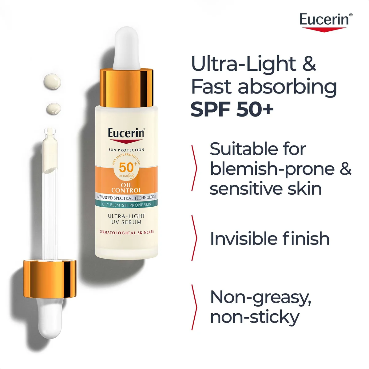 Купить EUCERIN Oil Control Ultra-Light Daily Serum SPF 50+ на Beautystorage.ru. Быстрая доставка по России и СНГ.
