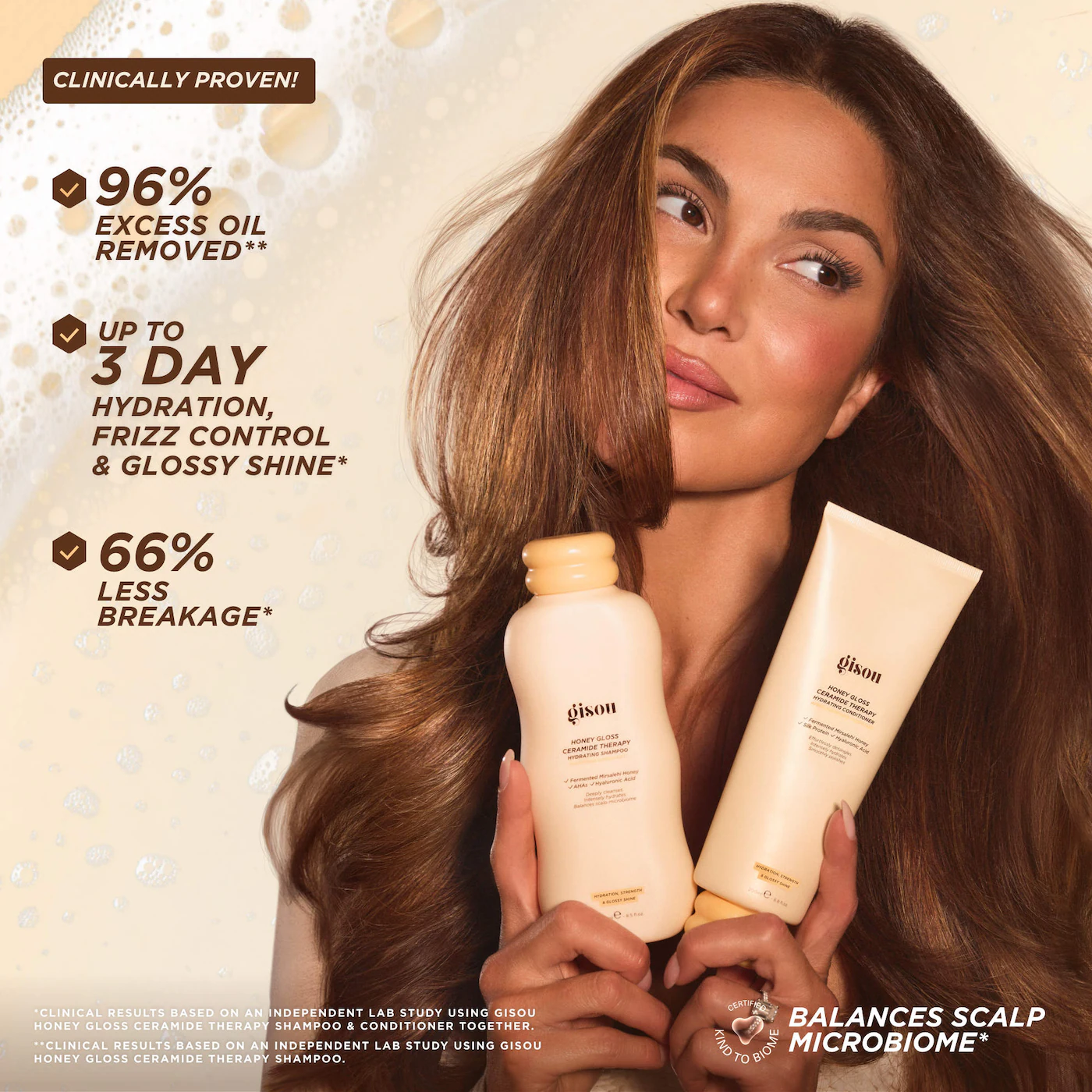 GISOU Honey Gloss Ceramide Therapy Hydrating Shampoo купить в Beauty Storage. Быстрая доставка по России и СНГ.