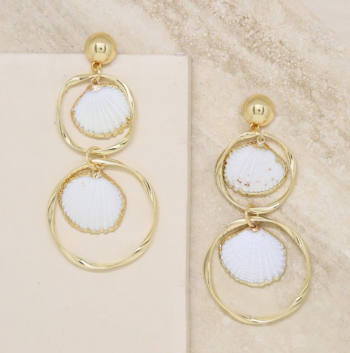 Beach Please Shell Statement Earrings