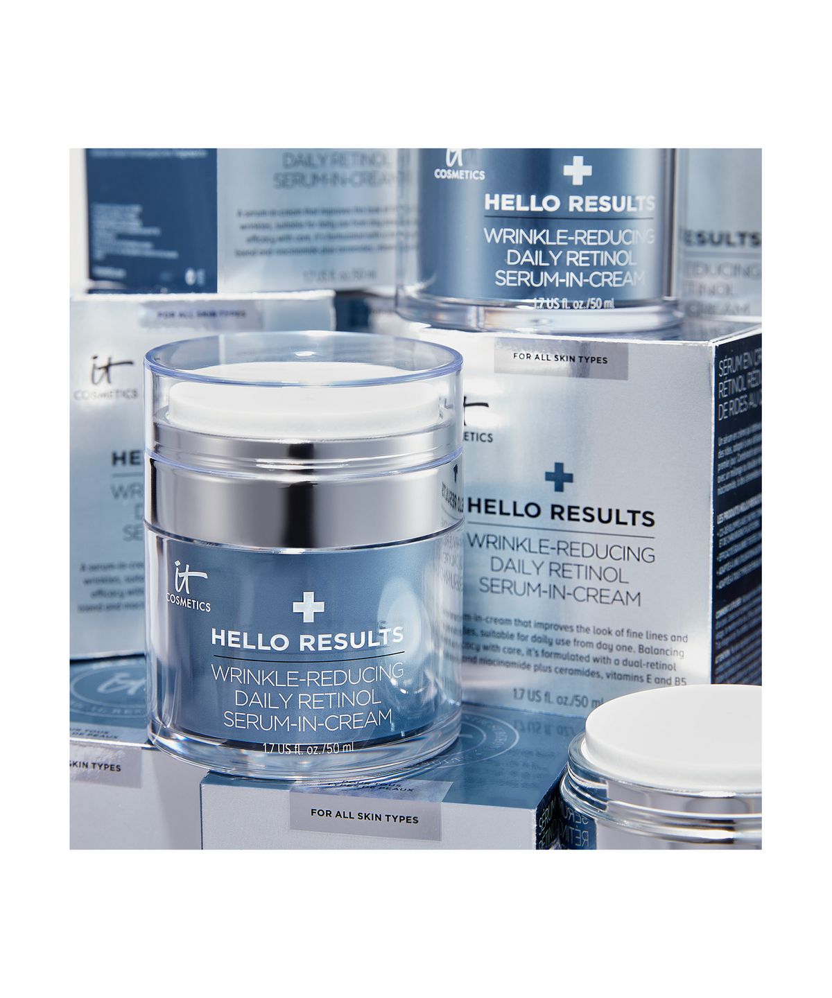 IT COSMETICS Hello Results Wrinkle-Reducing Daily Retinol Serum-in-Cream купить в Beauty Storage. Быстрая доставка по России и СНГ.
