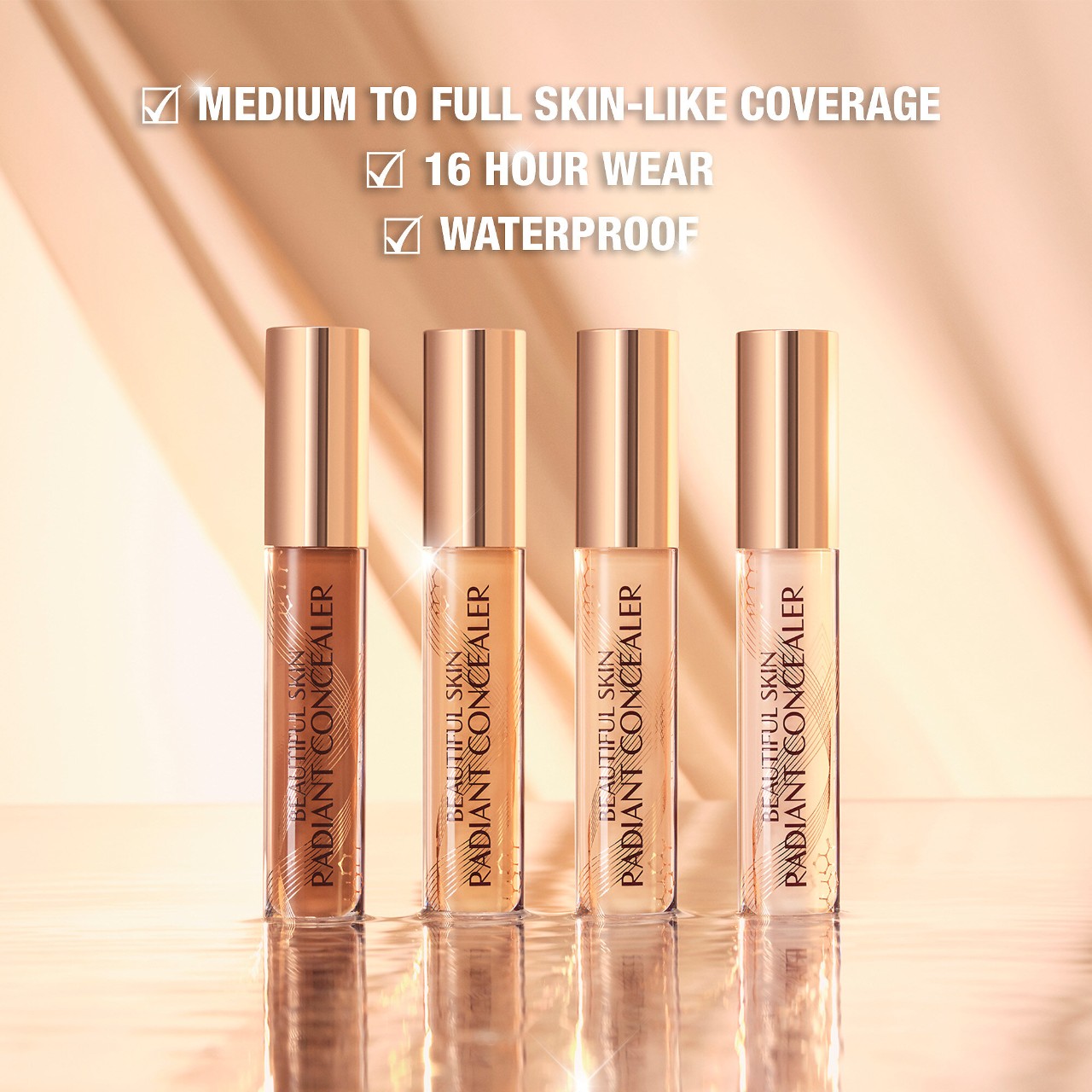 CHARLOTTE TILBURY Beautiful Skin Medium to Full Coverage Radiant Concealer with Hyaluronic Acid купить в Beauty Storage. Быстрая доставка по России и СНГ.
