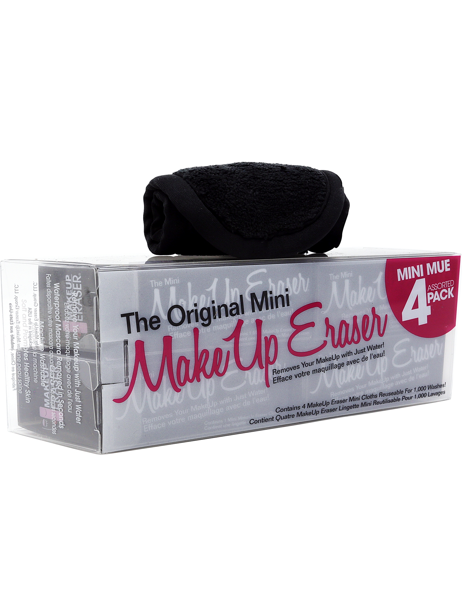 MAKEUP ERASER The Original Mini 4 Pack Makeup Removers in Black