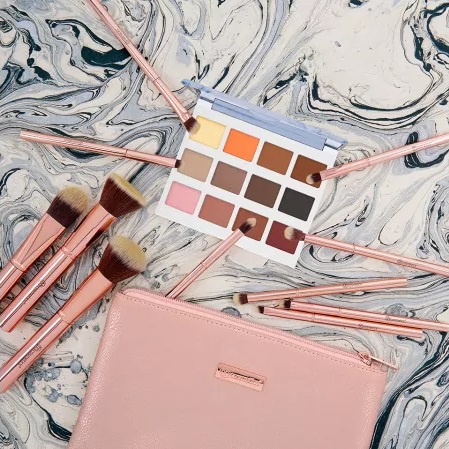 BH COSMETICS Metal Rose - 11 Piece Brush Set With Cosmetic Bag