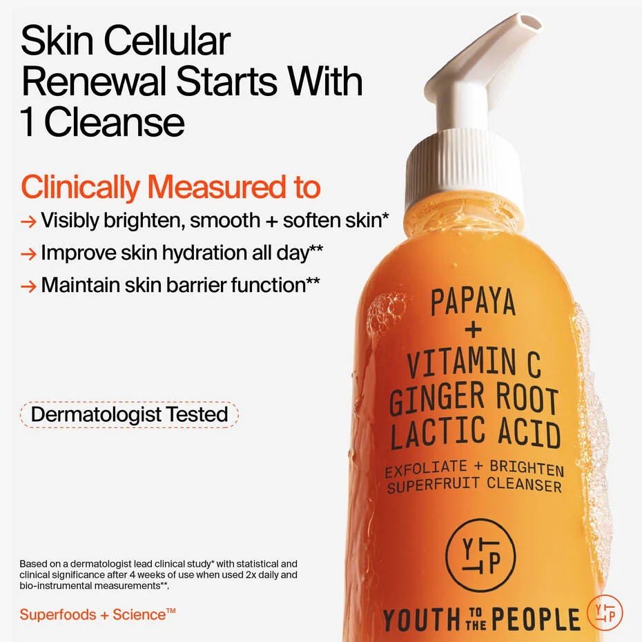 YOUTH TO THE PEOPLE Superfruit Gentle Exfoliating Cleanser купить в Beauty Storage. Быстрая доставка по России и СНГ.