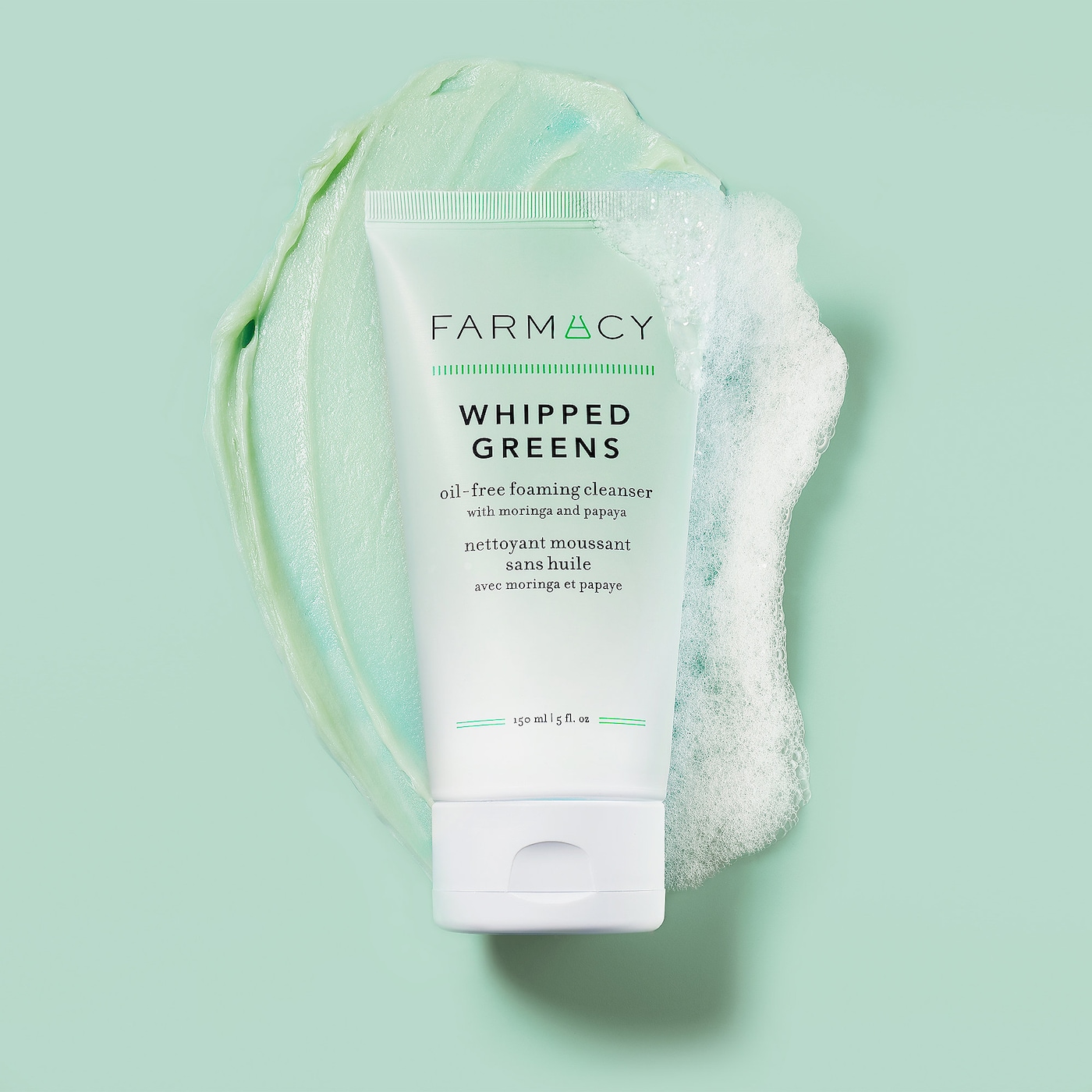 FARMACY Whipped Greens: oil-free foaming cleanser with moringa and papaya  купить в Beauty Storage. Быстрая доставка по России и СНГ.