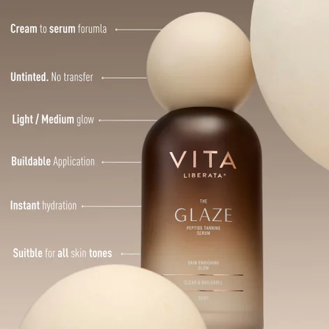 Купить VITA LIBERATA The Glaze Peptide Tanning Serum на Beautystorage.ru. Быстрая доставка по России и СНГ.