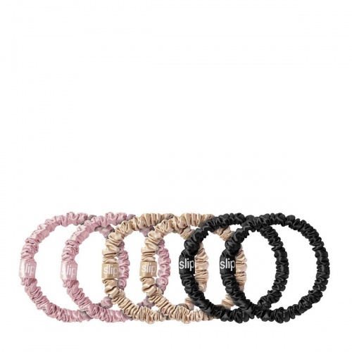 SLIP Silk Scrunchie Skinnies Pink, Caramel & Black 6 Pack купить в Beauty Storage. Быстрая доставка по России и СНГ.