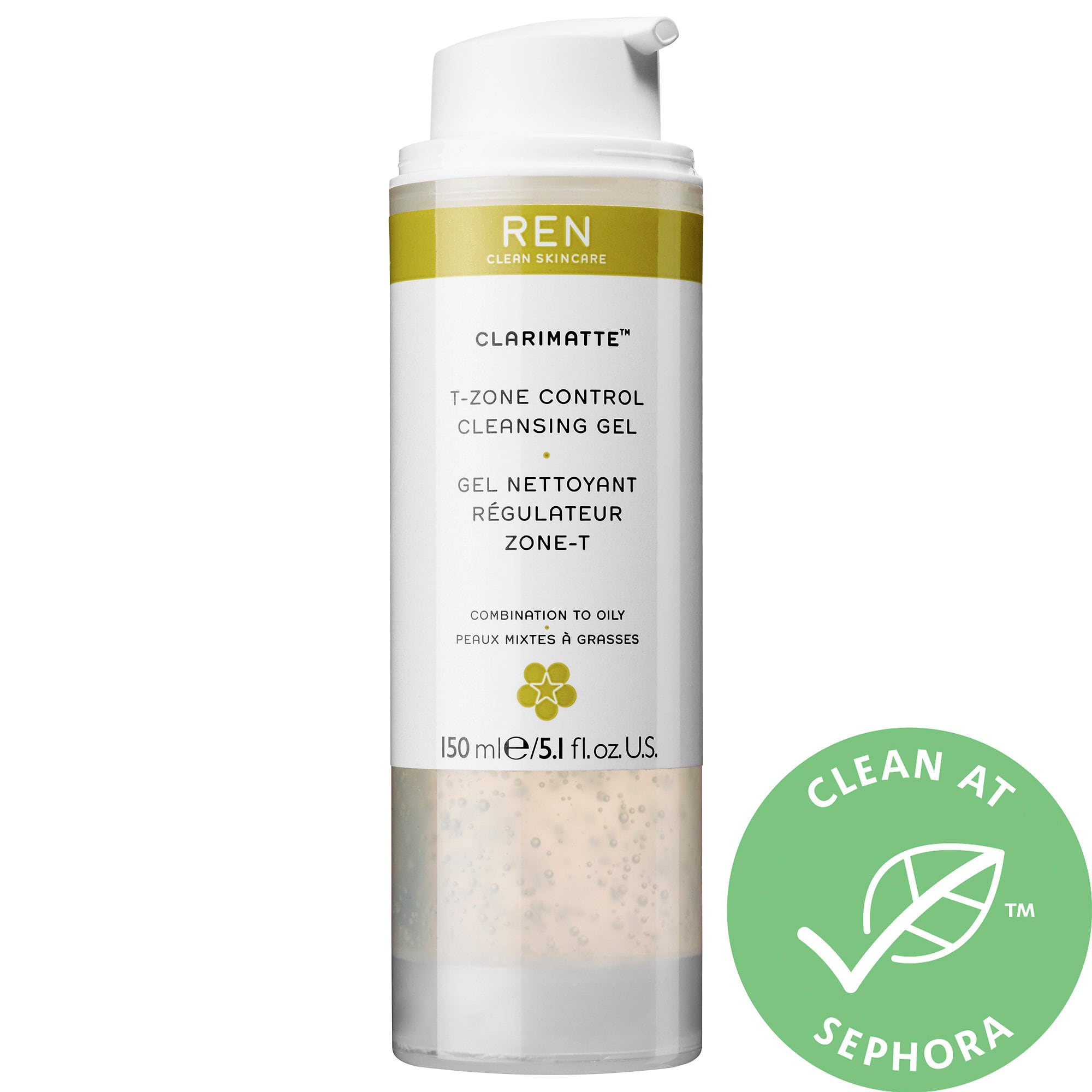 REN CLEAN SKINCARE Clarimatte™ T-Zone Control Cleansing Gel