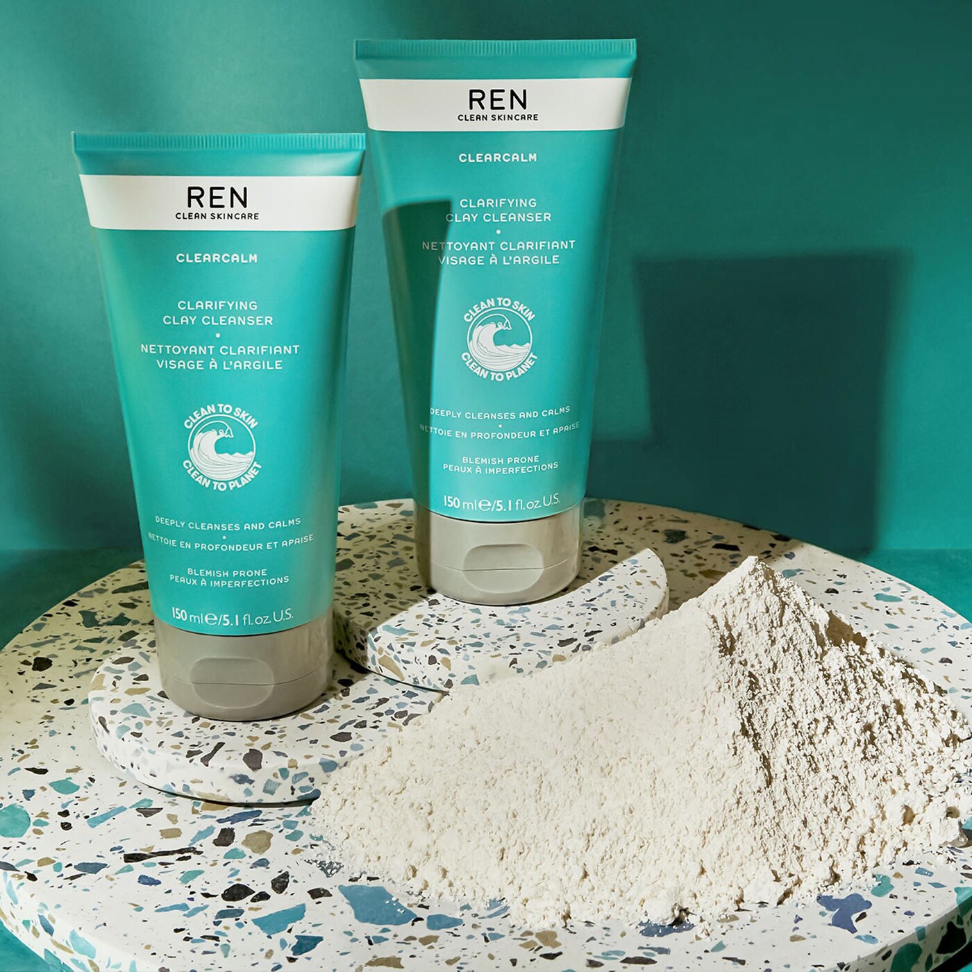 REN Clean Skincare Clearcalm Clarifying Clay Cleanser  купить в Beauty Storage. Быстрая доставка по России и СНГ.