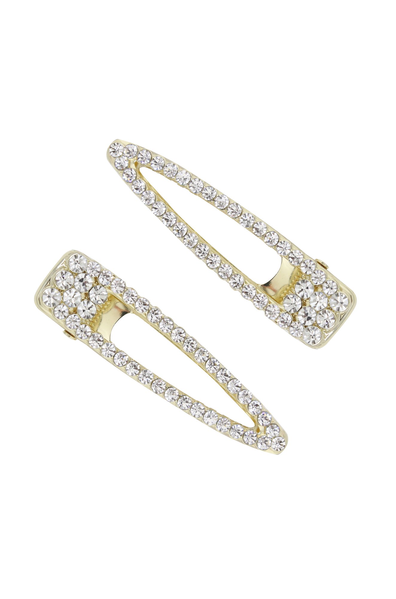 Gatsby Crystal & Gold Clip Set