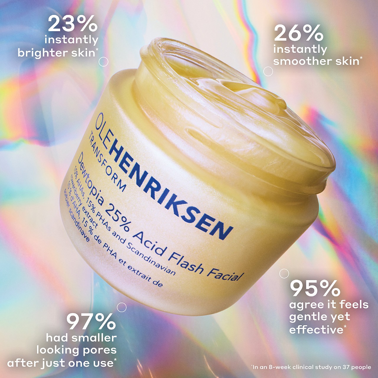 OLEHENRIKSEN Dewtopia 25% AHA + PHA Flash Facial Exfoliating Face Maskl купить в Beauty Storage. Быстрая доставка по России и СНГ.
