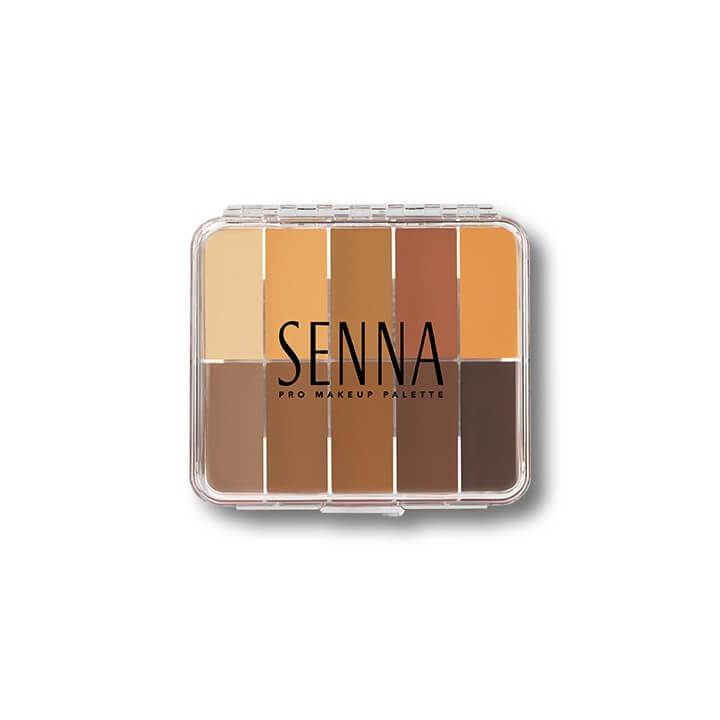 SENNA Mini SlipCover Cream to Powder Foundation Palette - dark medium