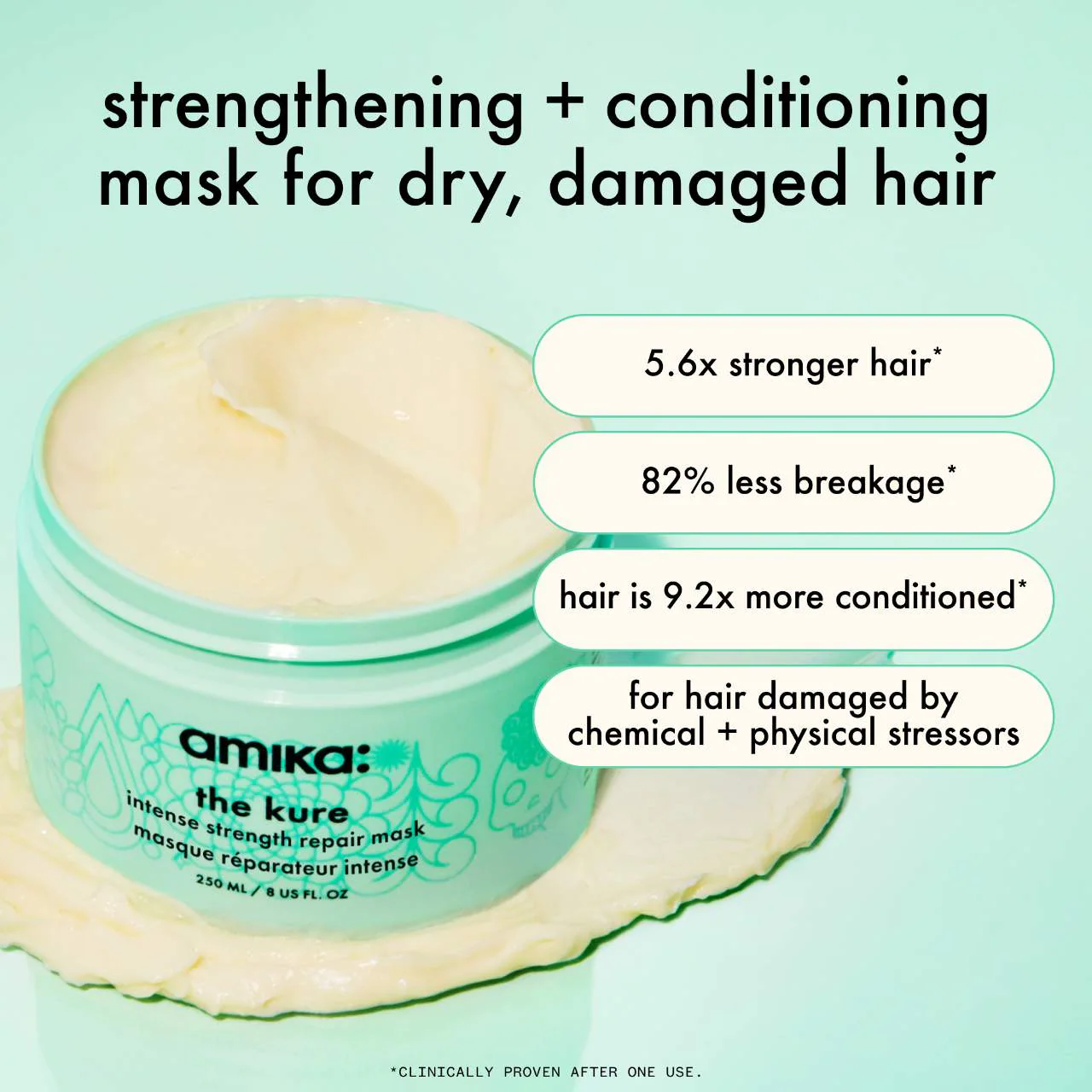 AMIKA The Kure Intense Strength Repair Hair Mask​ купить в Beauty Storage. Быстрая доставка по России и СНГ.