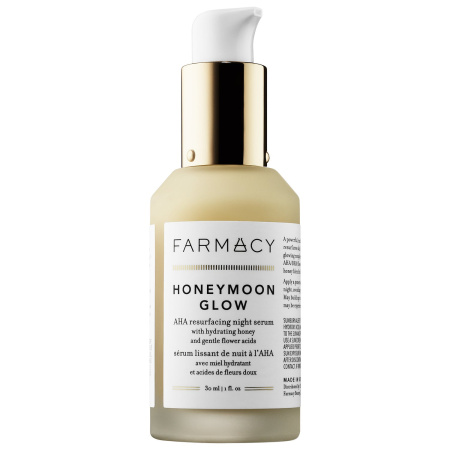 FARMACY HONEYMOON GLOW AHA Resurfacing Night Serum with Hydrating Honey + Gentle Flower Acids