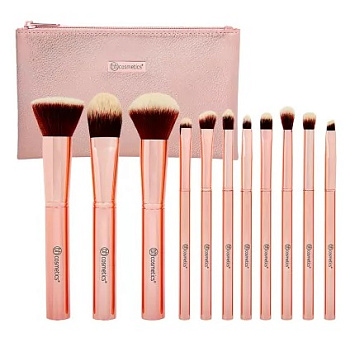 BH COSMETICS Metal Rose - 11 Piece Brush Set With Cosmetic Bag