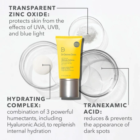 Dr. DENNIS GROSS Skincare All-Physical Ultimate Defense Broad Spectrum Sunscreen SPF 50 PA++++ купить в Beauty Storage. Быстрая доставка по России и СНГ.