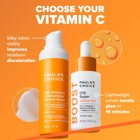 PAULA'S CHOICE 25% Vitamin C + Glutathione Clinical Serum  купить в Beauty Storage. Быстрая доставка по России и СНГ.