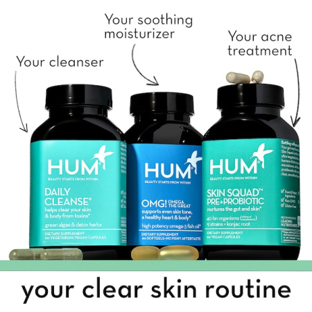 HUM NUTRITION Daily Cleanse Clear Skin and Body Detox Supplement купить в Beauty Storage. Быстрая доставка по России и СНГ.