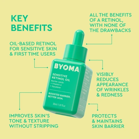 Купить BYOMA Sensitive Retinol Oil на Beautystorage.ru. Быстрая доставка по России и СНГ.
