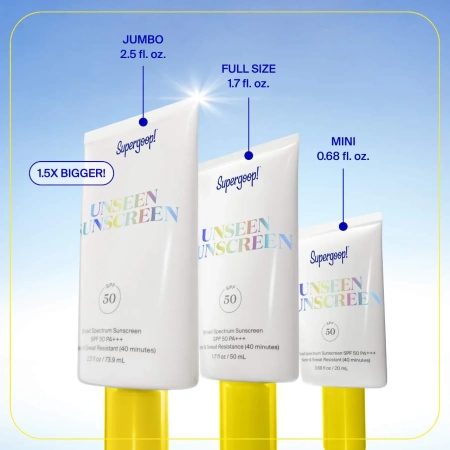 SUPERGOOP! Mini Unseen Sunscreen SPF 40/50 Invisible Sun Protection for Face купить в Beauty Storage. Быстрая доставка по России и СНГ.
