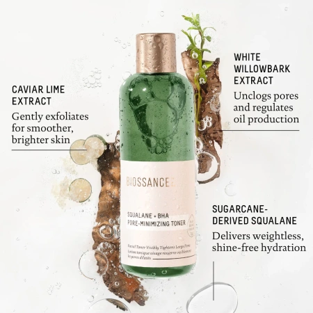 BIOSSANCE Squalane + BHA Pore-Minimizing Toner  купить в Beauty Storage. Быстрая доставка по России и СНГ.