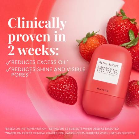 GLOW RECIPE Strawberry BHA Pore-Smooth Blur Drops купить в Beauty Storage. Быстрая доставка по России и СНГ.