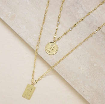 Medallions of Mine Layered Coin Necklace Set