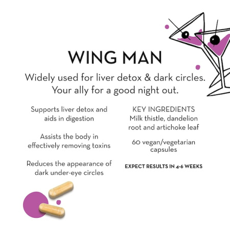 HUM NUTRITION Wing Man Liver Detox and Dark Circle Supplement купить в Beauty Storage. Быстрая доставка по России и СНГ.