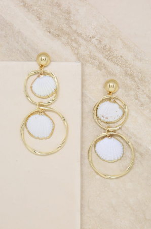 Beach Please Shell Statement Earrings